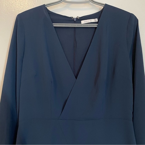 Cooper St V-neck Long Sleeve Navy Mini Dress size US 8 - Picture 3 of 7
